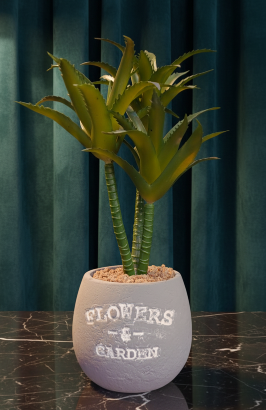 Textured 'Flowers & Garden' Planter