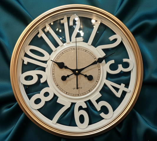 Modern 3D Gold Wall Clock