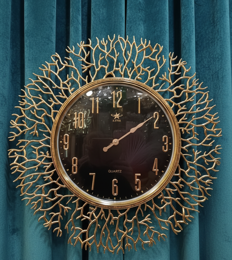 Ornate Floral & Gemstone Wall Clock