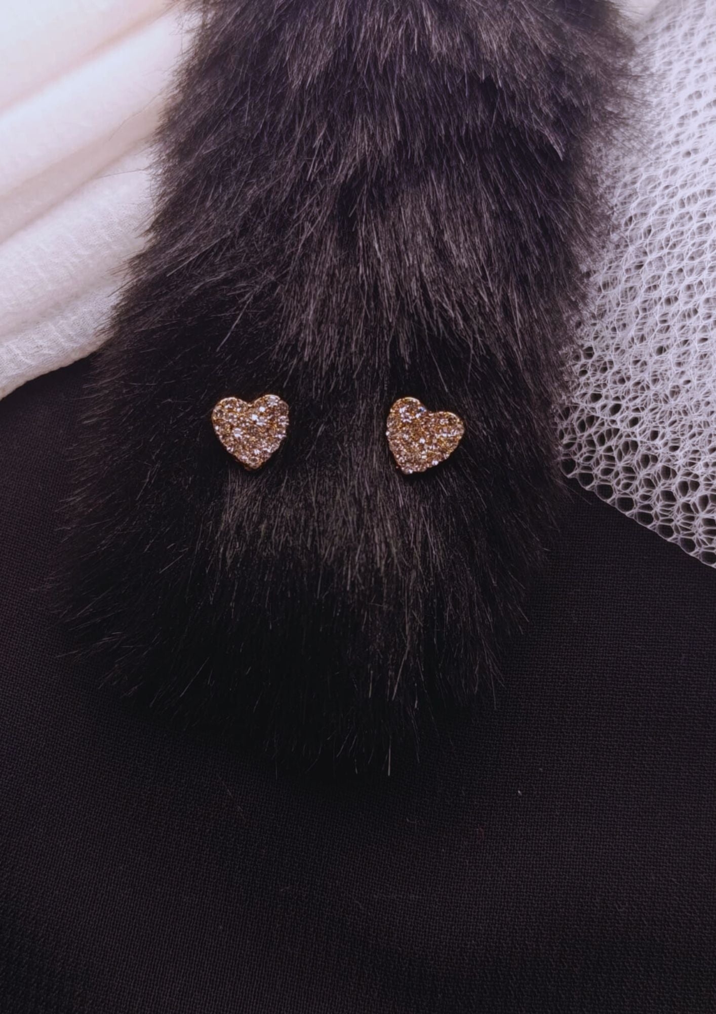 Crystal Heart Studs