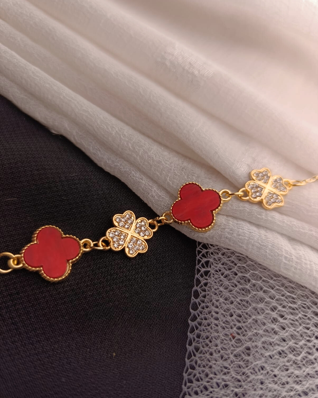 Elegant Clover Charm Bracelet