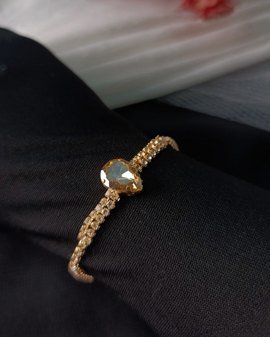 Raindrop Golden Charm Bracelet