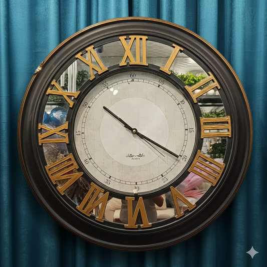 Grand Vintage Roman Numeral Wall Clock