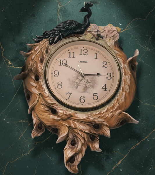 Regal Peacock Wall Clock