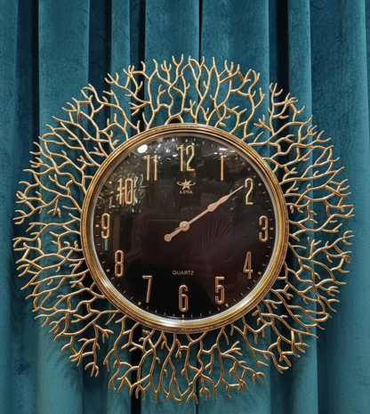 Ornate Floral & Gemstone Wall Clock