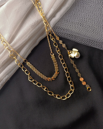 Golden Angel Pearl Pendant Necklace