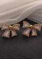 Sparkling Bow Stud Earrings