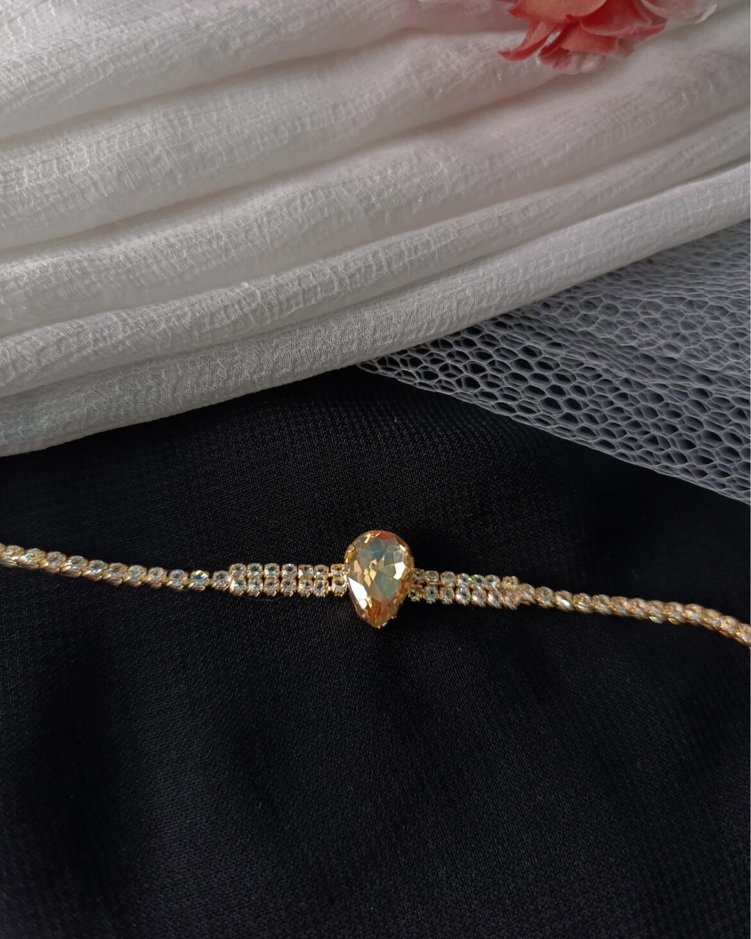 Raindrop Golden Charm Bracelet