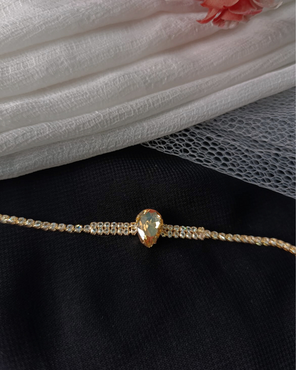 Raindrop Golden Charm Bracelet