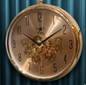 Luxurious Golden Gear Wall Clock
